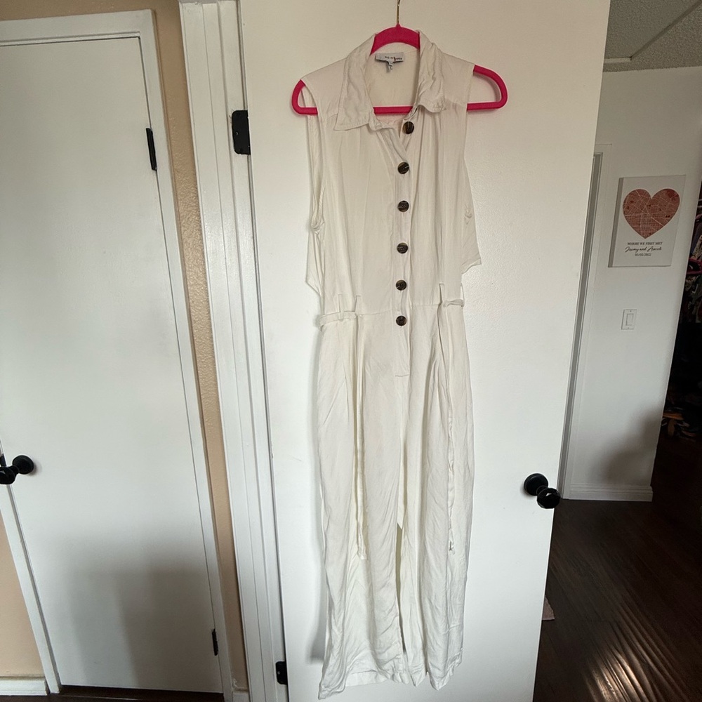 REISS PERLA Elegant White Sleeveless Jumpsuit SIZE 14 pre-loved - Picture 8 of 8